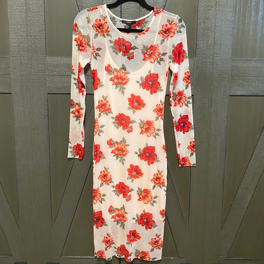 Floral mesh dress